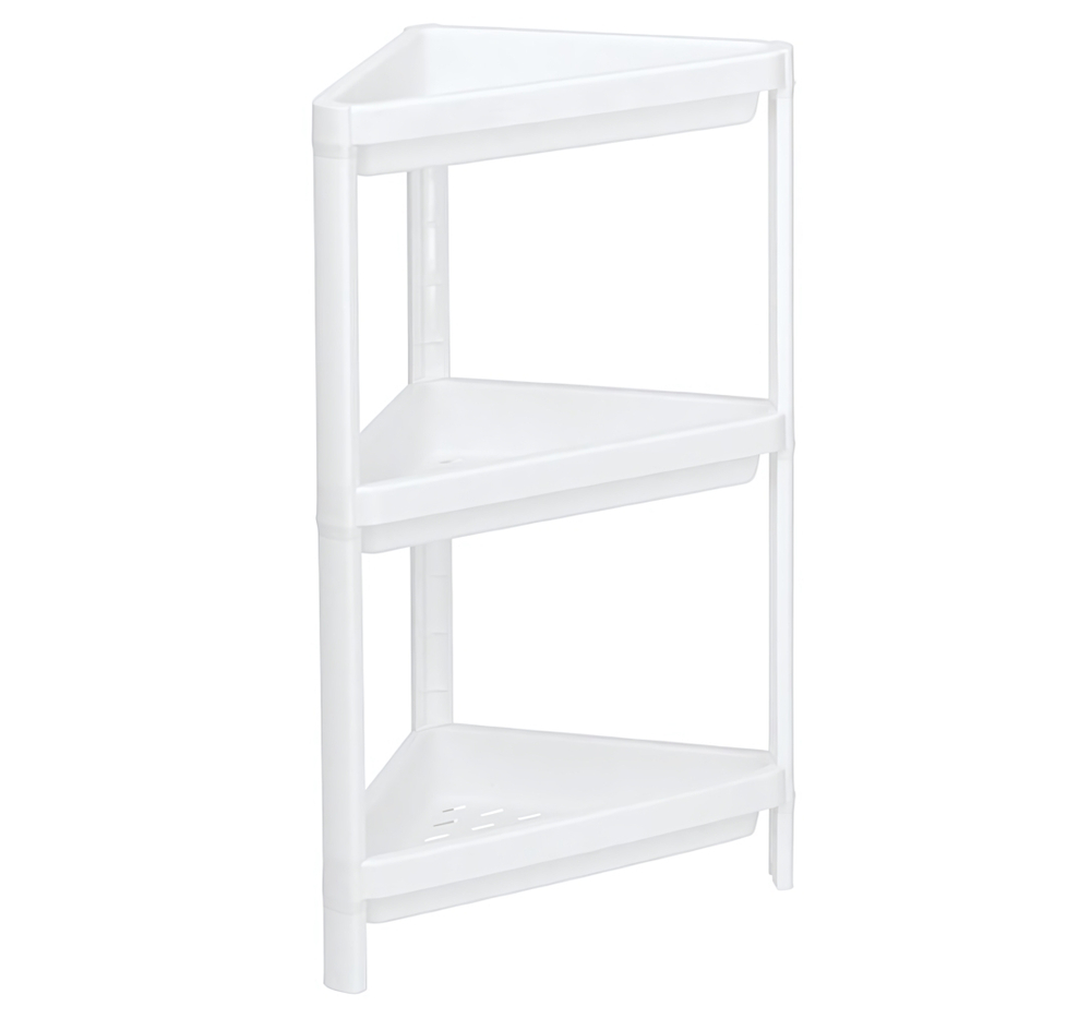 Этажерка треугольная (3 секции) 335x335x140 полки с бортиками М2706