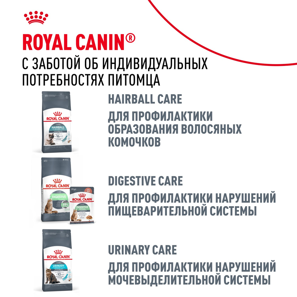 Royal Canin Hair&Skin Care Хэйр Энд Скин Кэа Корм сухой для взрослых кошек поддержание здоровья кожи и шерсти 400г