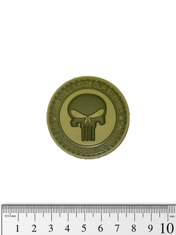 Шеврон Punisher God Will Judge PVC 5 см. Олива