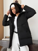 Куртка весенняя удлиненная со съемным капюшоном