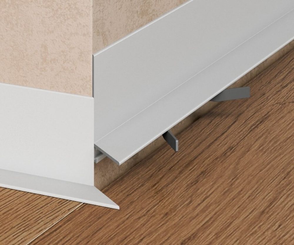 Щелевой плинтус Pro Design Mini L 601 белый, 2700x15,5x35 мм