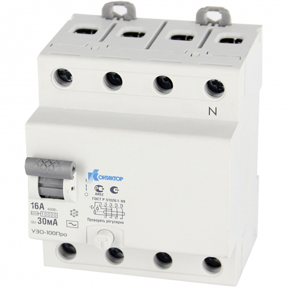 УЗО-100, 4P, 63A, Idn-100mA, тип AC 7000565
