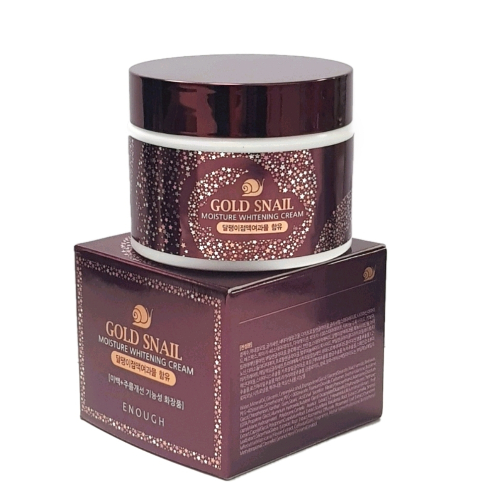Крем для лица увлажняющий с муцином улитки и золотом ENOUGH, 50 мл.
