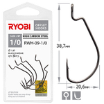 Крючок офсетный рыболовный RWH-09 №1/0 ( 2 упк по 5шт)