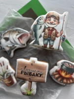 Имбирные пряники для торта рыбаку