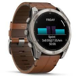 Смарт-часы Garmin Fenix 8 Amoled 51 мм Sapphire Titanium, коричневый ремешок натуральная кожа, 010-02905-40