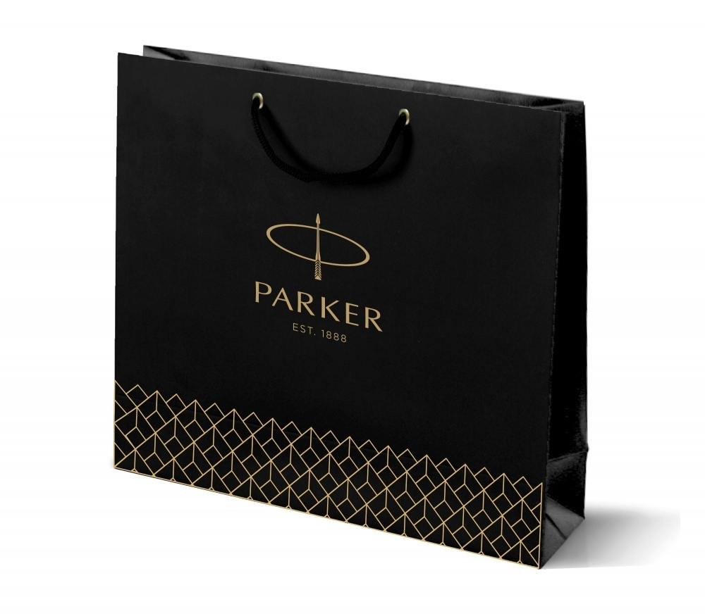 Подарочный набор: Шариковая ручка Parker Jotter Essential, Satin Black CT и Ежедневник  недатированный, серый