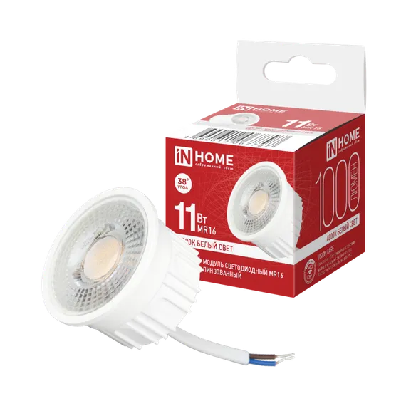 Модуль светодиодный с линзой LED-MD MR16L 11Вт 230В 4000К 1000Лм линза 38° IN HOME