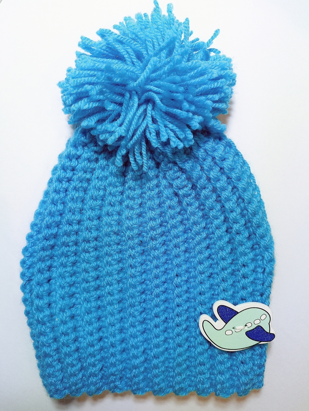 Шапка для малыша (35-40(0-3 мес.) / морская волна / 35-40)