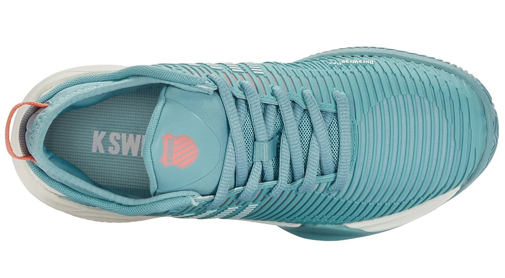 Женские теннисные кроссовки K-Swiss Hypercourt Supreme HB - nile blue/blanc de blanc/desert flower