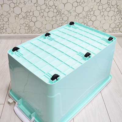 Контейнер 50л для хранения светло-бирюзовый/белый/белый