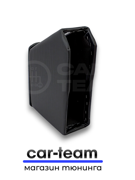 Подлокотник (бар) Лада Гранта, Granta FL, Лада Калина 1-2, Датсун из экокожи с узором - черный ромбик "Аламар"