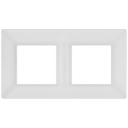 Рамка для розеток и выключателей ЭРА Elegance 14-5002-01М на 2 поста, белый матовый