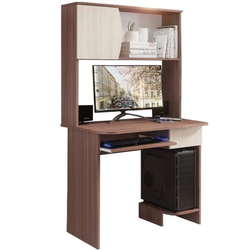 Стол компьютерный № 2 Ясень шимо темный / Ясень шимо светлый