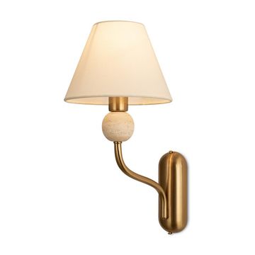 Бра 1*E14 FR2058WL-01BS латунь/белый Aurelia Freya