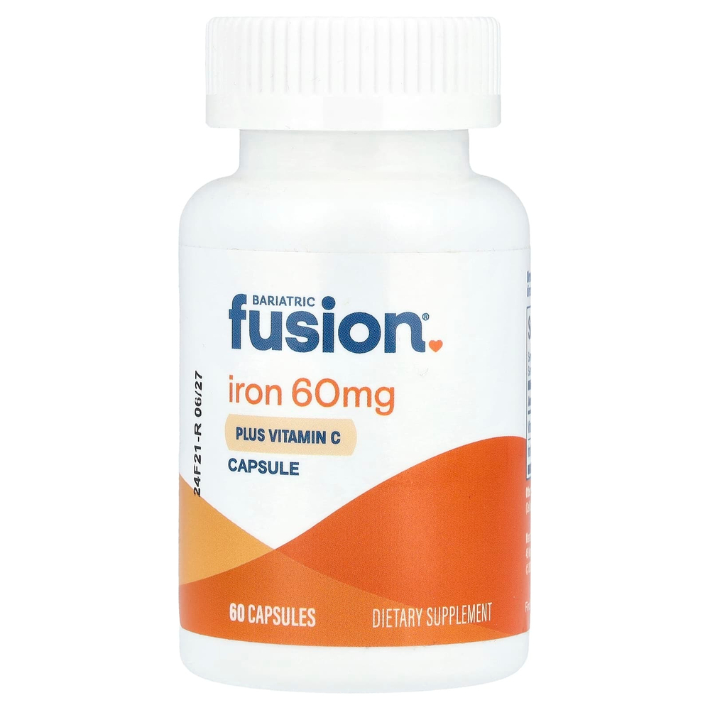 Bariatric Fusion, Iron Plus Vitamin C, 60 капсул