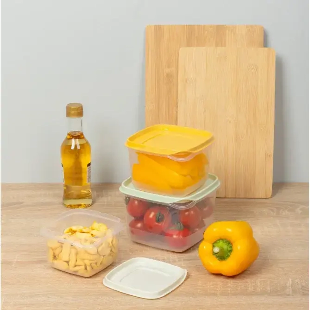 Набор контейнеров 3шт (0,45л+0,75л+1,2л) микс