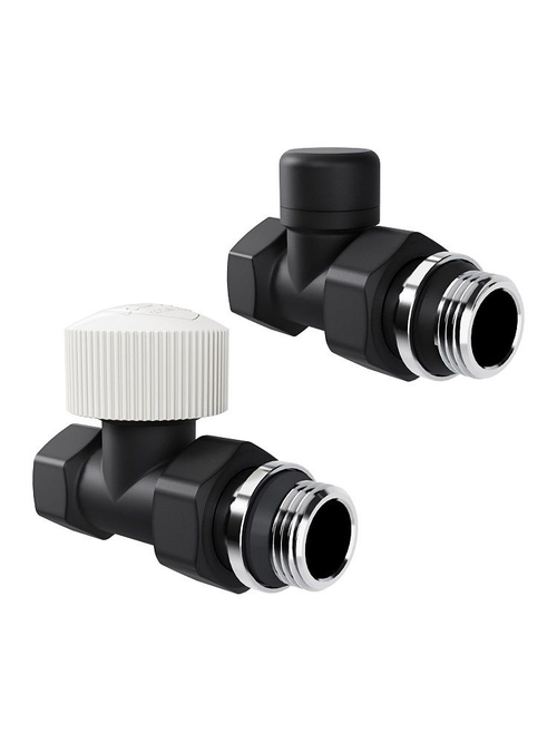 Набор термостатический для радиатора прямой 1/2 Design М30х1.5 Черный Royal Thermo
