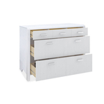 Комод белый 7 ящиков Мадейра из массива сосны на ножках