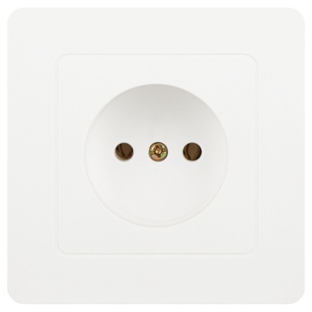 Розетка Intro Style 7-201-01 без заземления 2P 16А-250В IP20 СУ белый