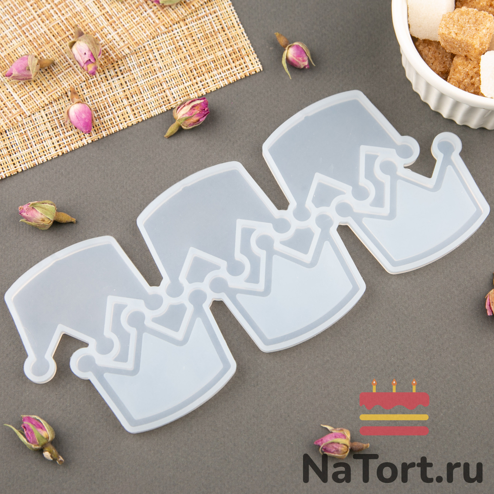 Силиконовая форма для леденцов «Короны погремушки»