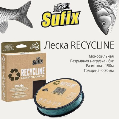 Леска для рыбалки монофильная Sufix RECYCLINE