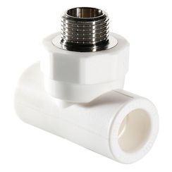 Фитинг полипропиленовый – тройник с переходом на наружную резьбу VALTEC