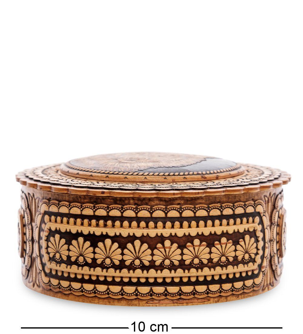 Народные промыслы BST-401/ 1 Шкатулка «Волк» (береста)