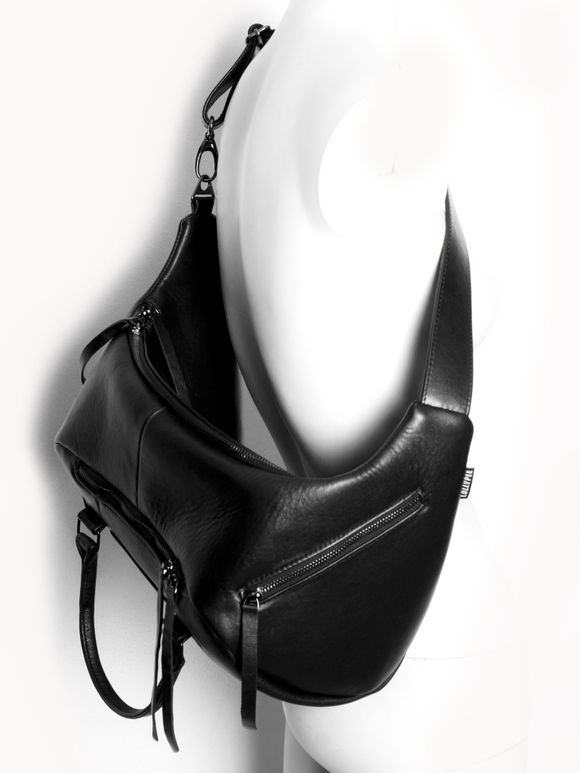 Кожаная поясная сумка