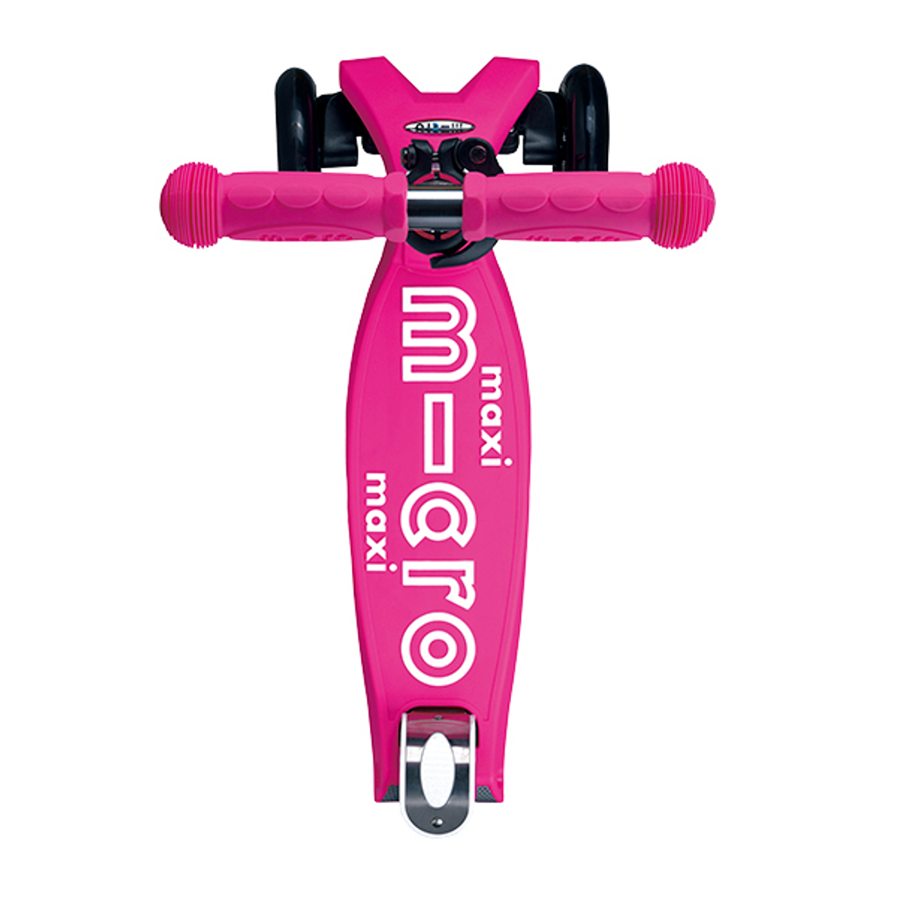 Самокат Maxi Micro Deluxe розовый неон со стикерами Алоха 15 шт