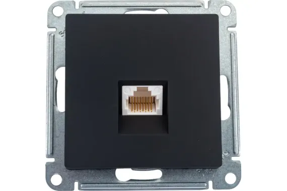 Розетка RJ11 Systeme Electric ATLASDESIGN карбон 36376