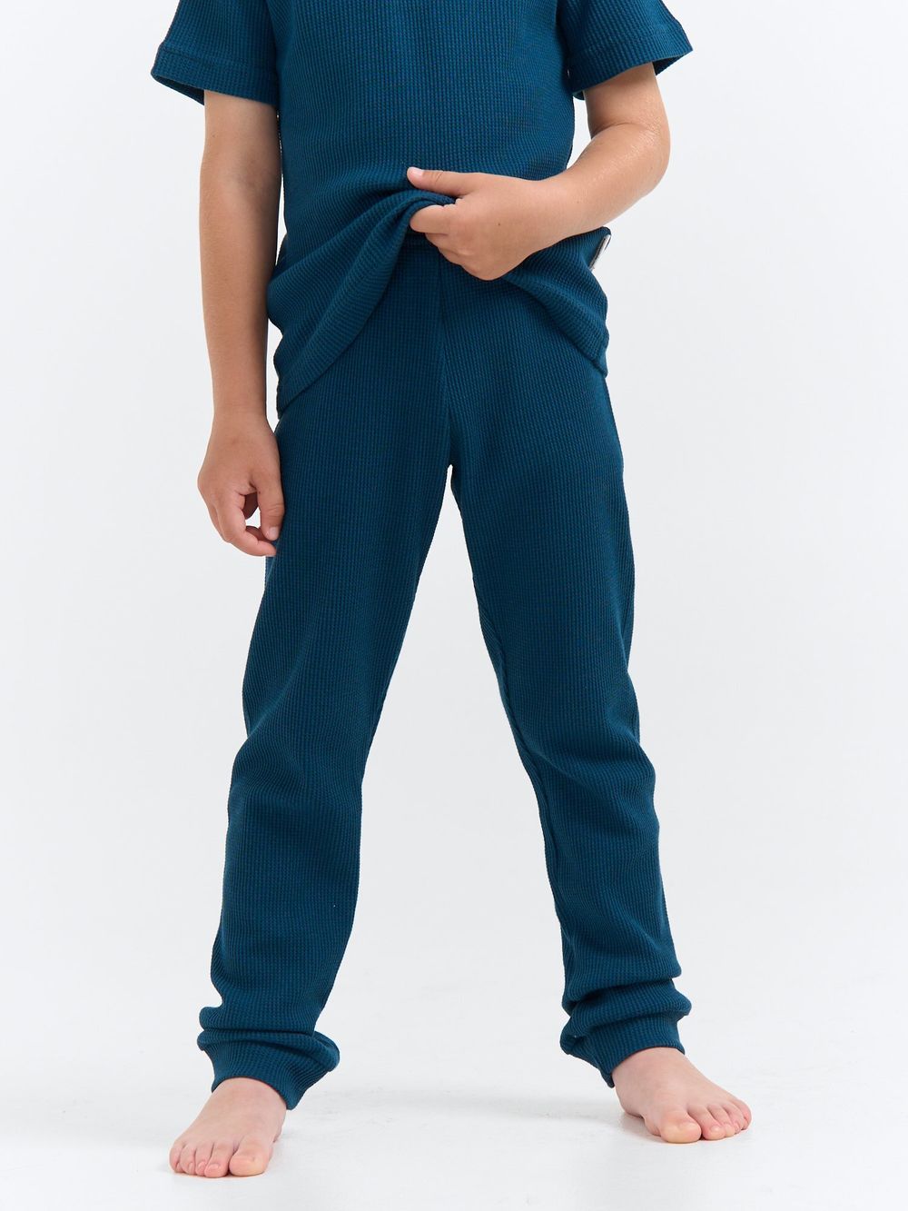 Пижама из вафельной ткани "Атлантика" с коротким рукавом