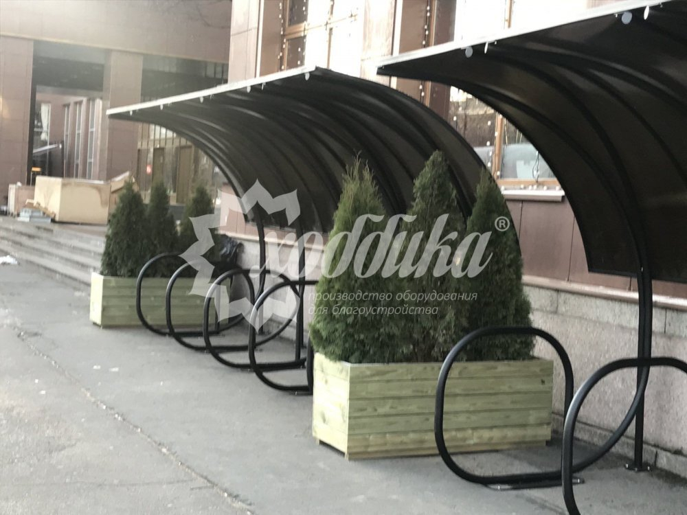 Парковка для колясок и велосипедов с навесом