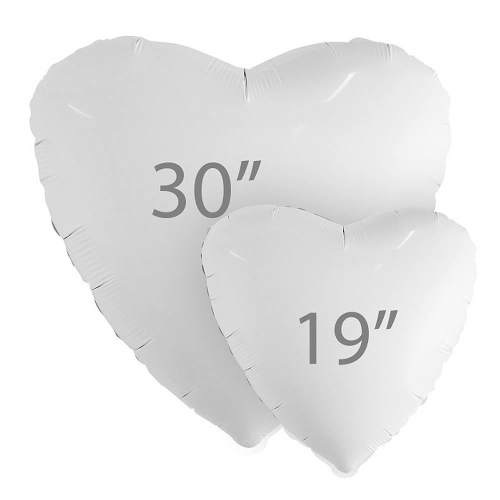 Сердце LIGHT BLUE пастель 30"/76см шар фольга