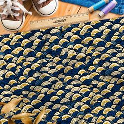 Ткань премиум таффета золотые волны