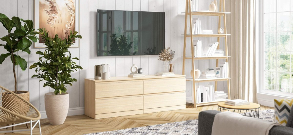 Комод ВАРМА 4Д Дуб беленый