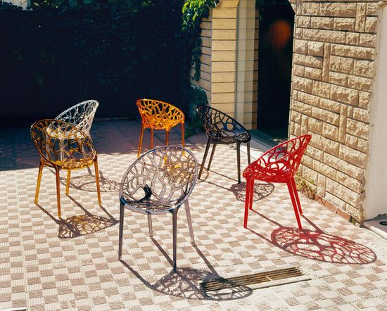 Кресло красное прозрачное Crystal