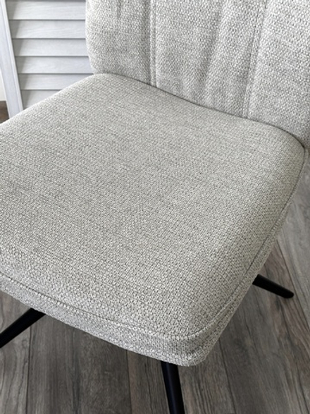 Стул YOHAN 360 град. поворот. KN01-04 Светло-серый, ткань / Черный, ®DISAUR