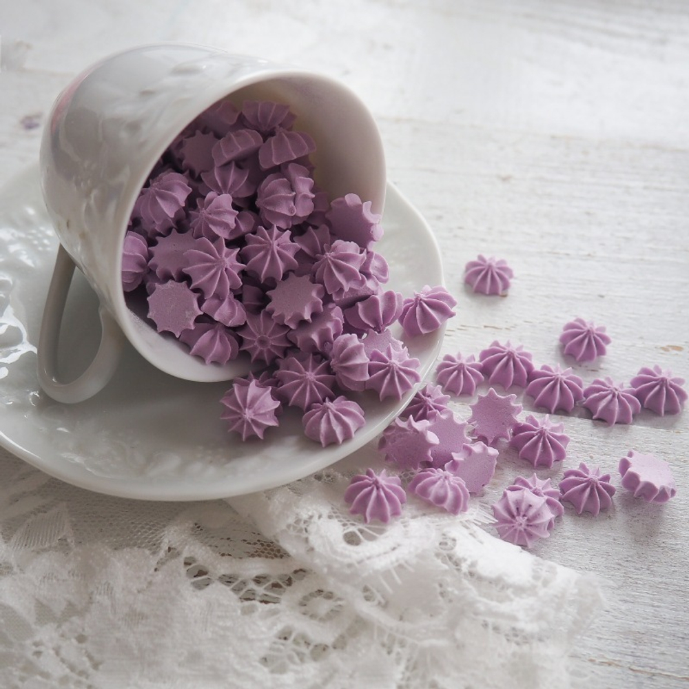 Сахарные фигурки Мини-безе сиреневые 40 гр.