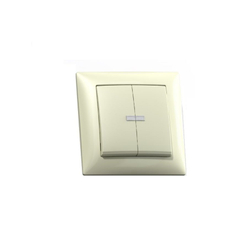 "СЕЛЕНА"Выключатель скр.уст.двухклав. с подсвет.10А С510-397 "с/к" Кунцево Электро