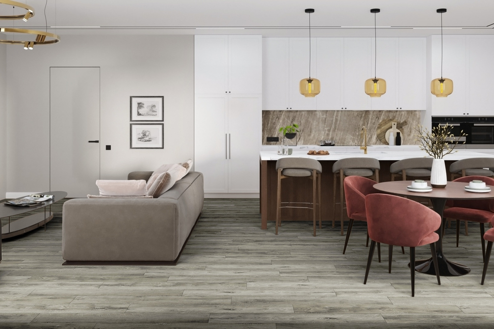 Кварц-винил SPC Damy Floor Family SPC 0,75мм 4,2 мм ДУБ РУСТИКАЛЬНЫЙ СЕРЫЙ 2.635 м2