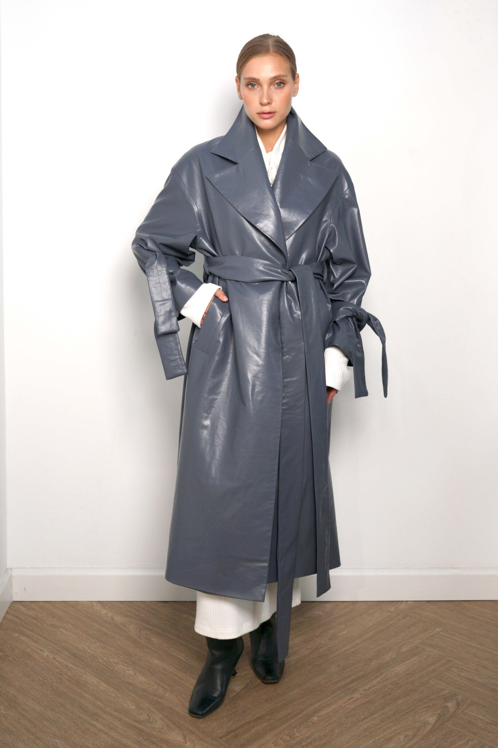 Gretta тренчкот кожаный