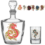 Графин 0,5л +6 стопок 50мл «Античный Китай» 6 видов в чемоданчике