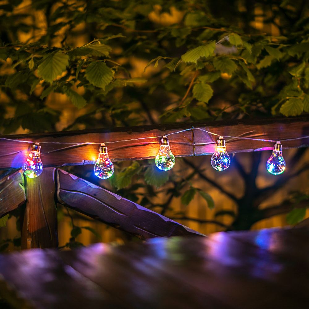USL-S-126-PT4000 BULBS Садовая гирлянда на солнечной батарее Лампочки. 40 светодиодов. Разноцветный свет. 1xАA Ni-Mh аккумулятор в-к. IP44. TM Uniel