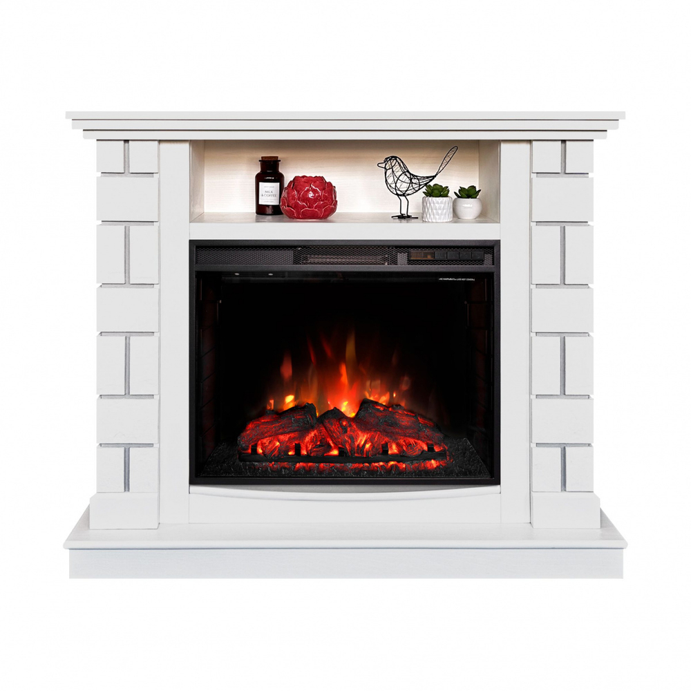 Электрокамин RealFlame Edward WT молочный с очагом Sparta 25,5 LED