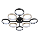 Потолочный светодиодный светильник 50Вт, 1970лм, 4000K, Ra>80, металл/пластик, черный/золото