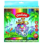 Карандаши 24цв. 3-гран. (Creativiki)