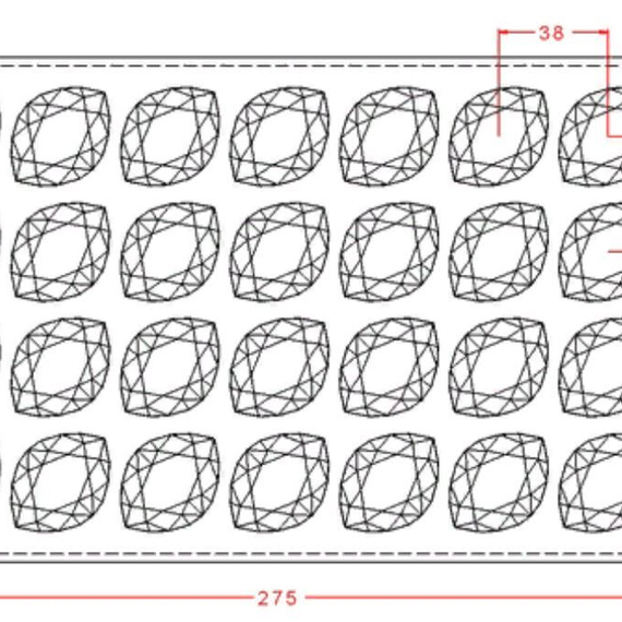 544 | Форма для шоколадных изделий (275*175 мм)