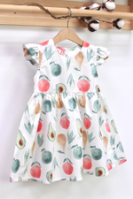 Платье из 100% премиального хлопка «Фрукты»