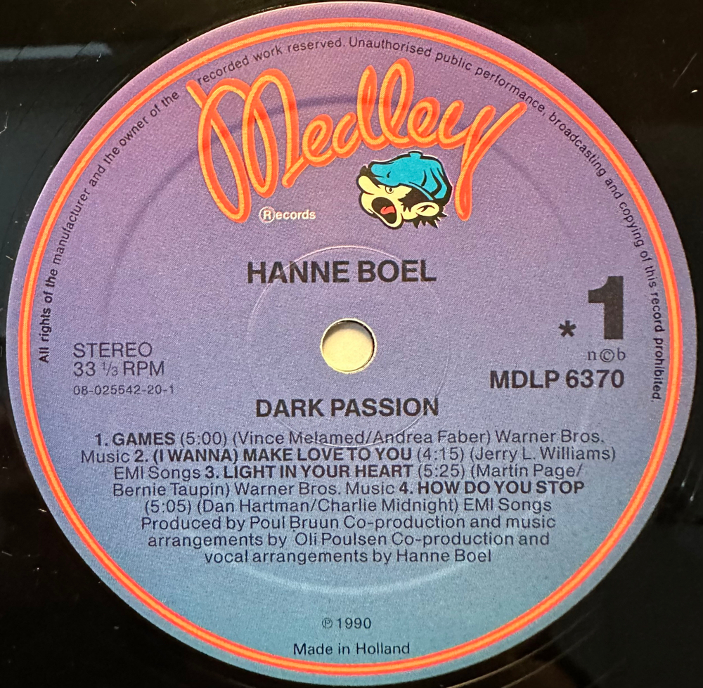 Hanne Boel- Dark Passion (Голландия 1990г.)